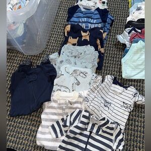 Assorted Baby Onesies in Blue and White